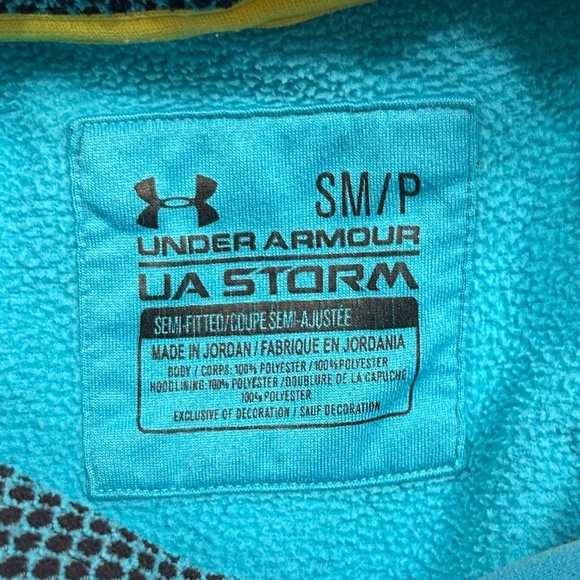 Women's Under Armour Storm Teal Hooded Sweatshirt size Small EUC - Picture 5 of 6
